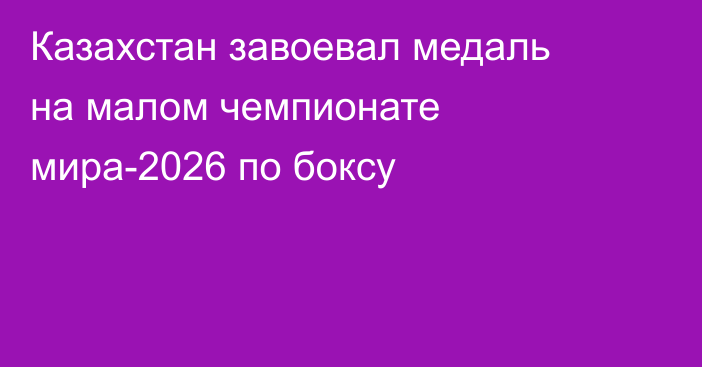 Казахстан завоевал медаль на малом чемпионате мира-2026 по боксу