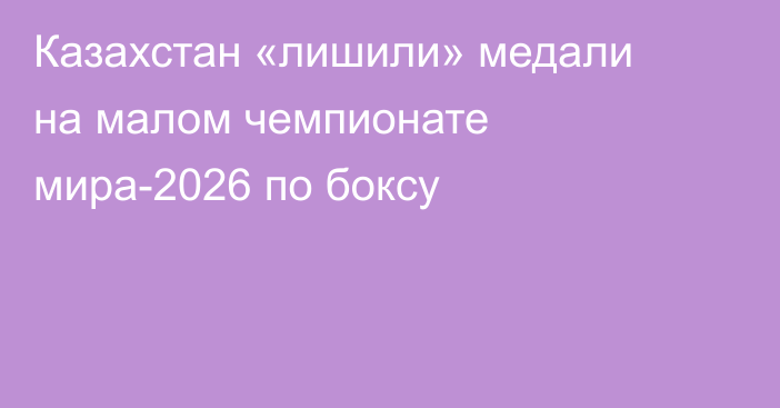Казахстан «лишили» медали на малом чемпионате мира-2026 по боксу