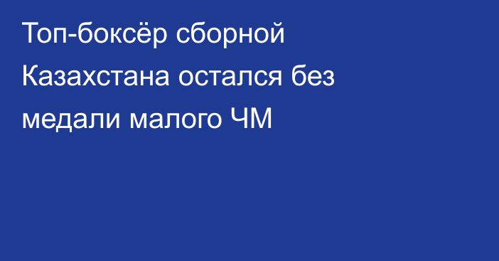 Топ-боксёр сборной Казахстана остался без медали малого ЧМ