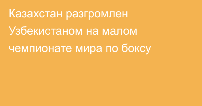 Казахстан разгромлен Узбекистаном на малом чемпионате мира по боксу