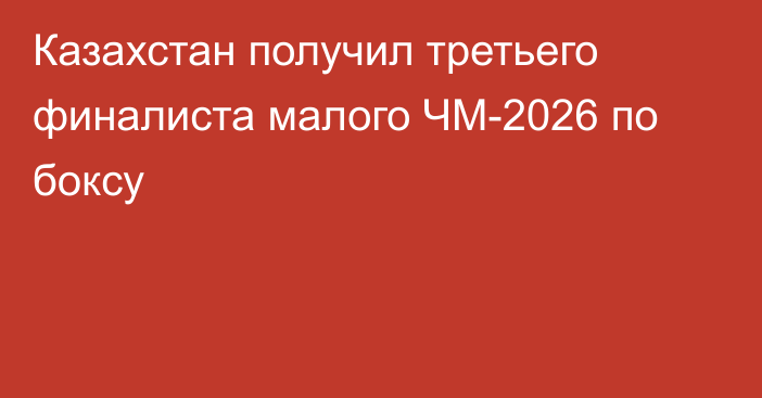 Казахстан получил третьего финалиста малого ЧМ-2026 по боксу
