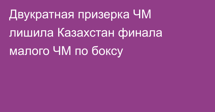 Двукратная призерка ЧМ лишила Казахстан финала малого ЧМ по боксу