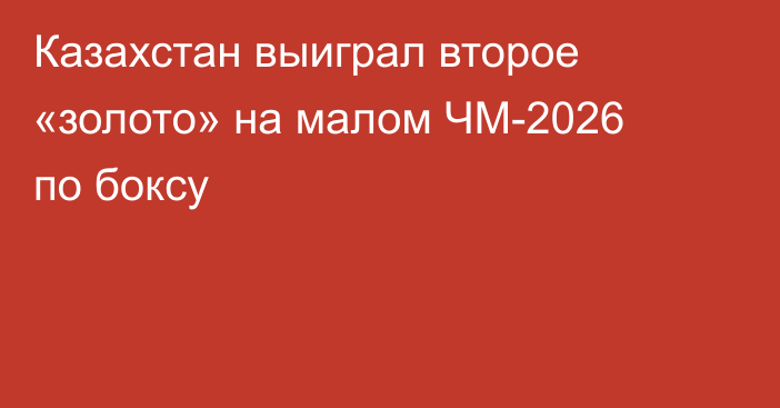 Казахстан выиграл второе «золото» на малом ЧМ-2026 по боксу