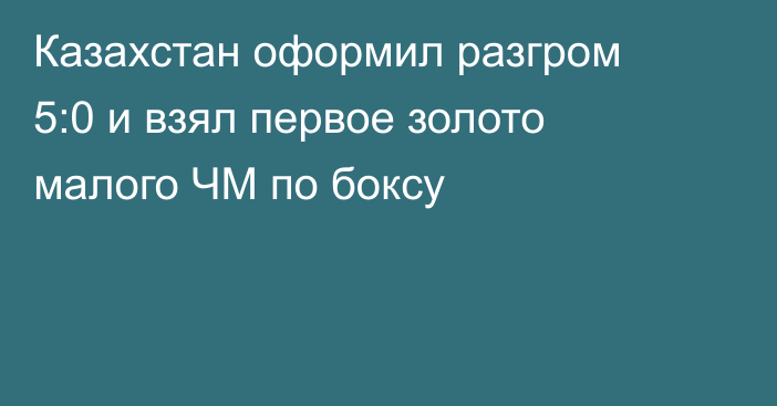 Казахстан оформил разгром 5:0 и взял первое золото малого ЧМ по боксу