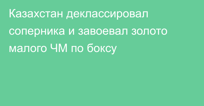 Казахстан деклассировал соперника и завоевал золото малого ЧМ по боксу