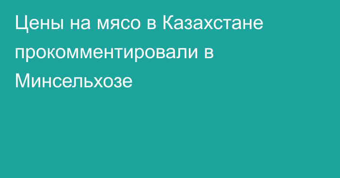 Цены на мясо в Казахстане прокомментировали в Минсельхозе