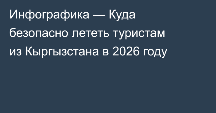 Инфографика — Куда безопасно лететь туристам из Кыргызстана в 2026 году