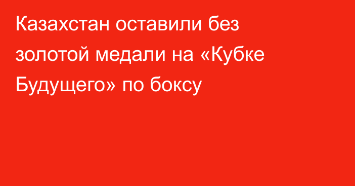 Казахстан оставили без золотой медали на «Кубке Будущего» по боксу