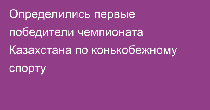 Определились первые победители чемпионата Казахстана по конькобежному спорту