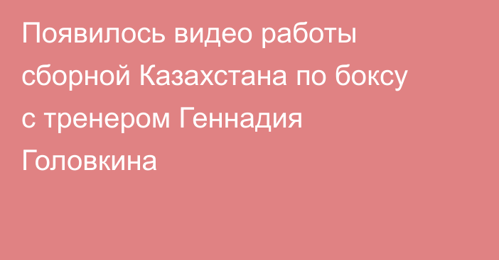 Появилось видео работы сборной Казахстана по боксу с тренером Геннадия Головкина