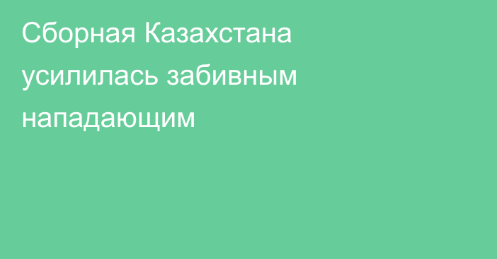Сборная Казахстана усилилась забивным нападающим