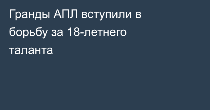 Гранды АПЛ вступили в борьбу за 18-летнего таланта