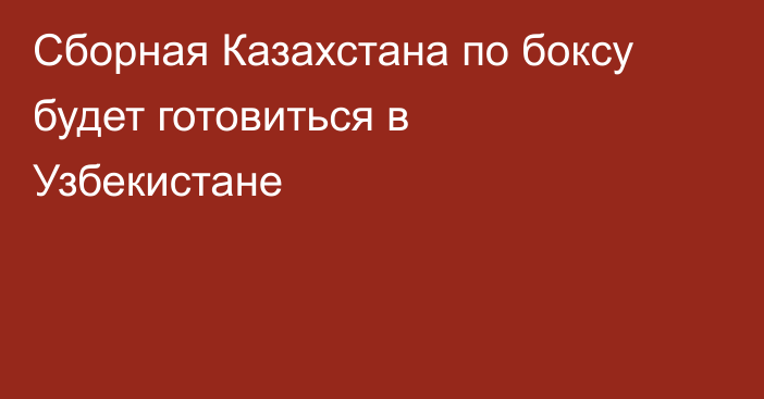 Сборная Казахстана по боксу будет готовиться в Узбекистане