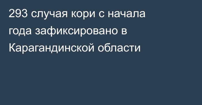 293 случая кори с начала года зафиксировано в Карагандинской области