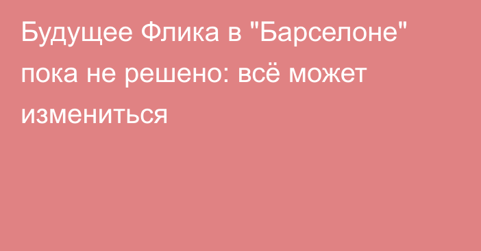 Будущее Флика в 