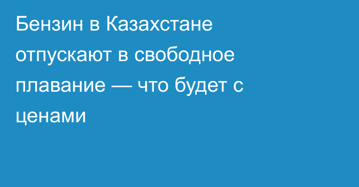 Бензин в Казахстане отпускают в свободное плавание — что будет с ценами