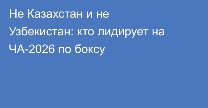 Не Казахстан и не Узбекистан: кто лидирует на ЧА-2026 по боксу