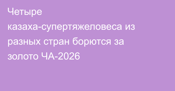 Четыре казаха-супертяжеловеса из разных стран борются за золото ЧА-2026