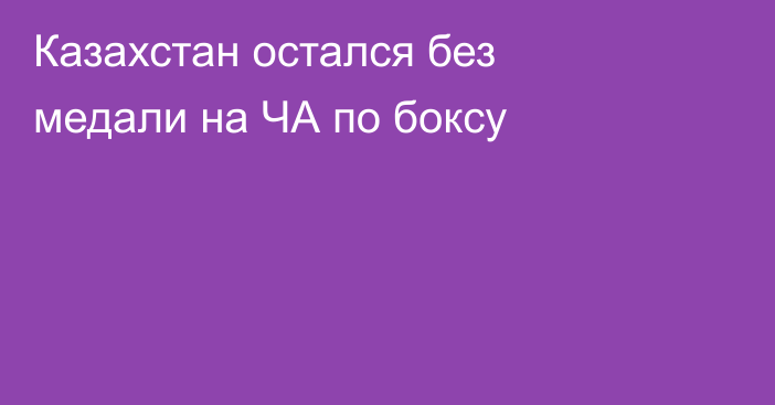 Казахстан остался без медали на ЧА по боксу