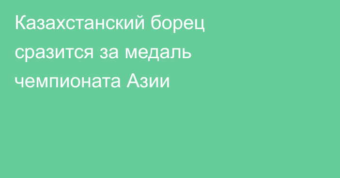 Казахстанский борец сразится за медаль чемпионата Азии