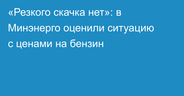 «Резкого скачка нет»: в Минэнерго оценили ситуацию с ценами на бензин