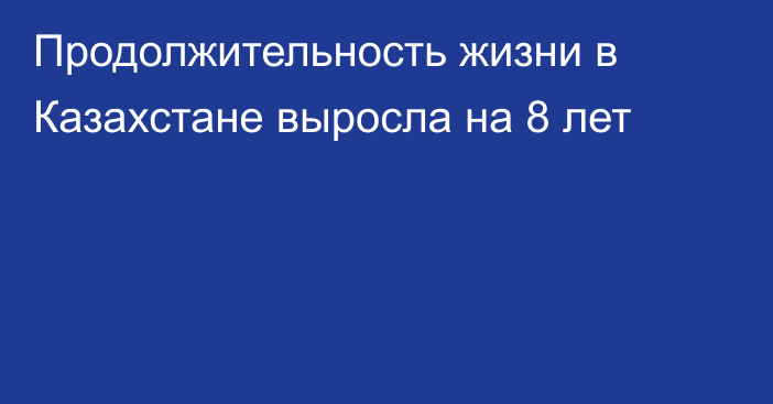 Продолжительность жизни в Казахстане выросла на 8 лет