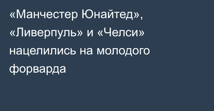 «Манчестер Юнайтед», «Ливерпуль» и «Челси» нацелились на молодого форварда