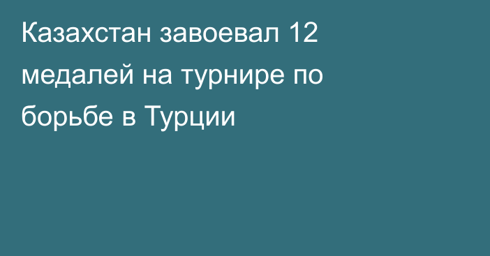 Казахстан завоевал 12 медалей на турнире по борьбе в Турции