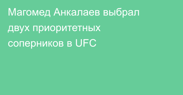 Магомед Анкалаев выбрал двух приоритетных соперников в UFC