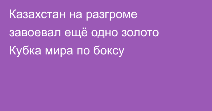 Казахстан на разгроме завоевал ещё одно золото Кубка мира по боксу