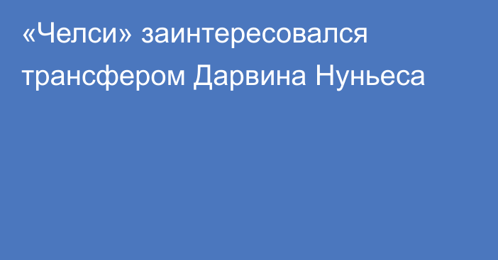 «Челси» заинтересовался трансфером Дарвина Нуньеса