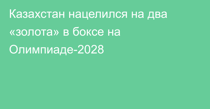 Казахстан нацелился на два «золота» в боксе на Олимпиаде-2028