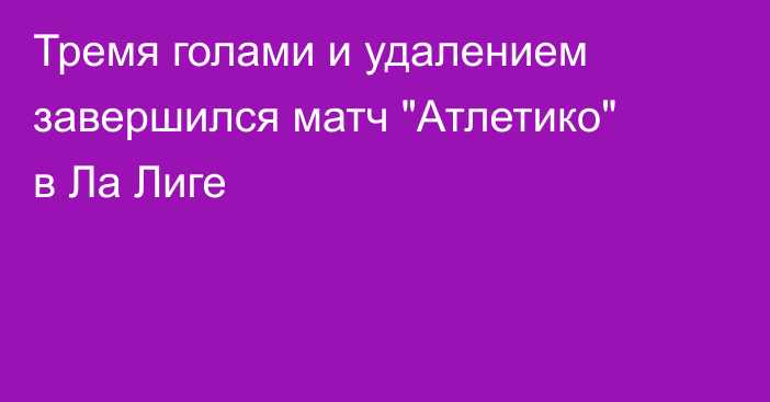 Тремя голами и удалением завершился матч 