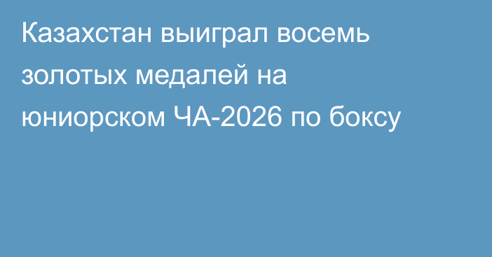 Казахстан выиграл восемь золотых медалей на юниорском ЧА-2026 по боксу