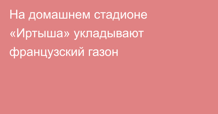 На домашнем стадионе «Иртыша» укладывают французский газон