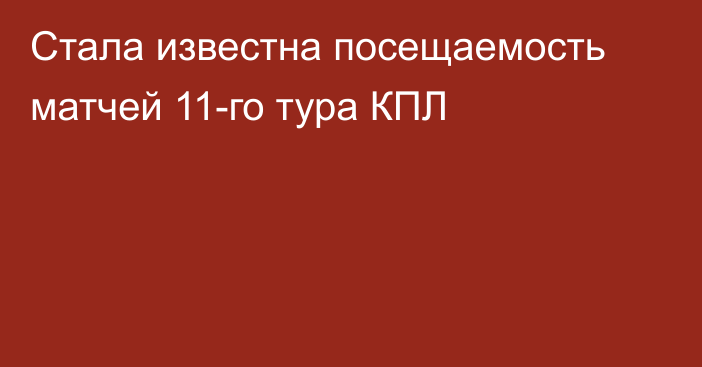Стала известна посещаемость матчей 11-го тура КПЛ