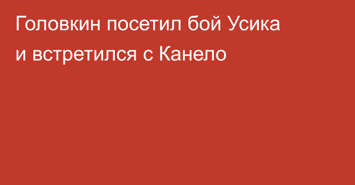 Головкин посетил бой Усика и встретился с Канело