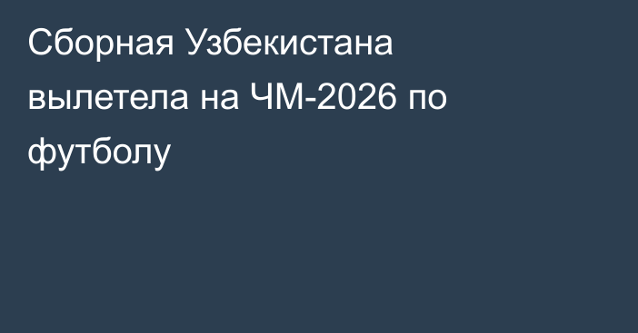 Сборная Узбекистана вылетела на ЧМ-2026 по футболу