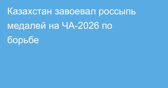 Казахстан завоевал россыпь медалей на ЧА-2026 по борьбе