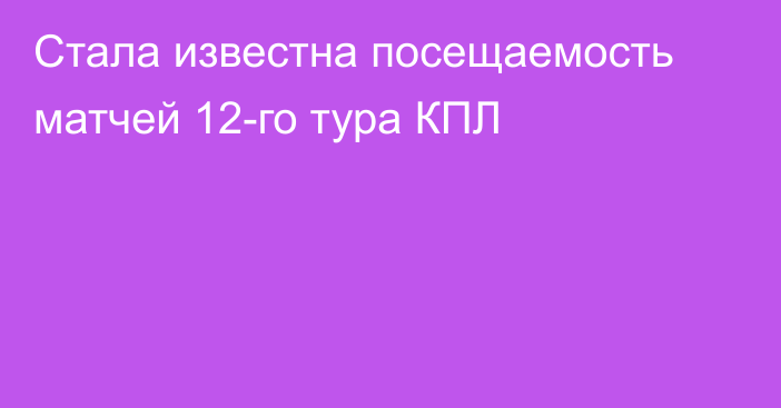 Стала известна посещаемость матчей 12-го тура КПЛ