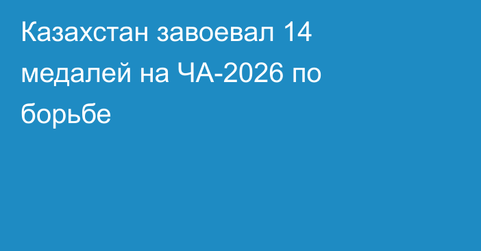 Казахстан завоевал 14 медалей на ЧА-2026 по борьбе