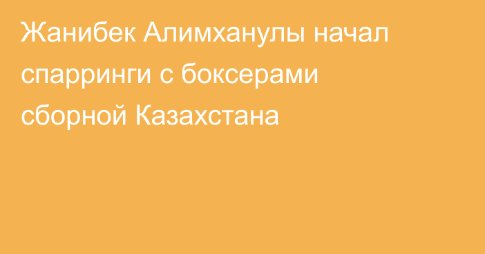 Жанибек Алимханулы начал спарринги с боксерами сборной Казахстана