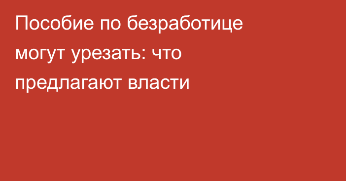 Пособие по безработице могут урезать: что предлагают власти