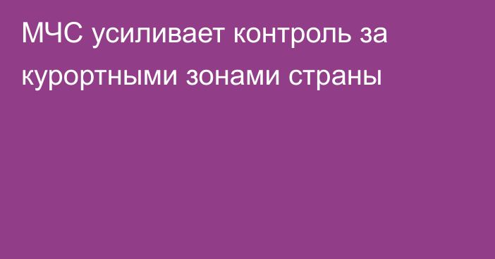МЧС усиливает контроль за курортными зонами страны