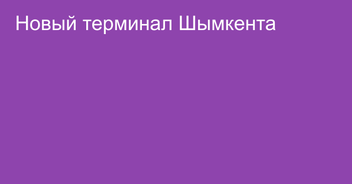 Новый терминал Шымкента
