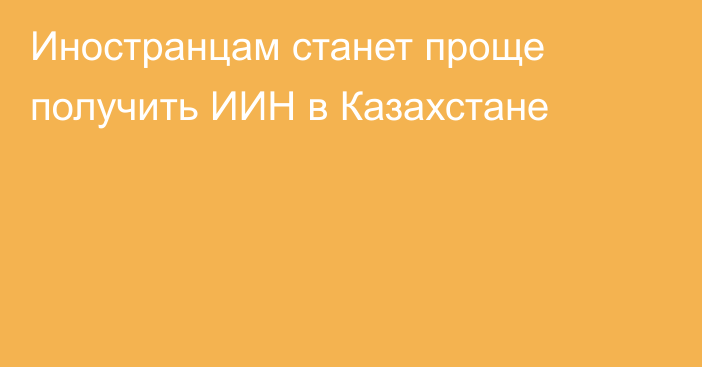Иностранцам станет проще получить ИИН в Казахстане