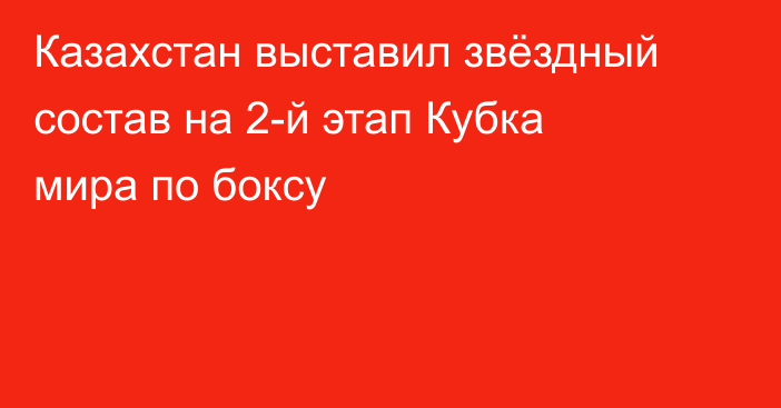 Казахстан выставил звёздный состав на 2-й этап Кубка мира по боксу