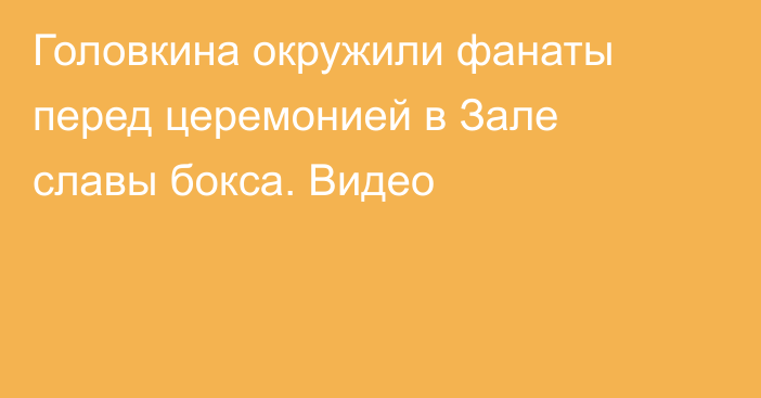 Головкина окружили фанаты перед церемонией в Зале славы бокса. Видео