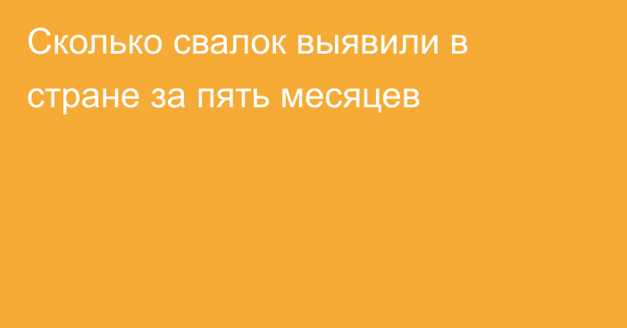 Сколько свалок выявили в стране за пять месяцев