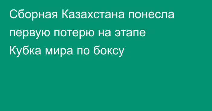 Сборная Казахстана понесла первую потерю на этапе Кубка мира по боксу